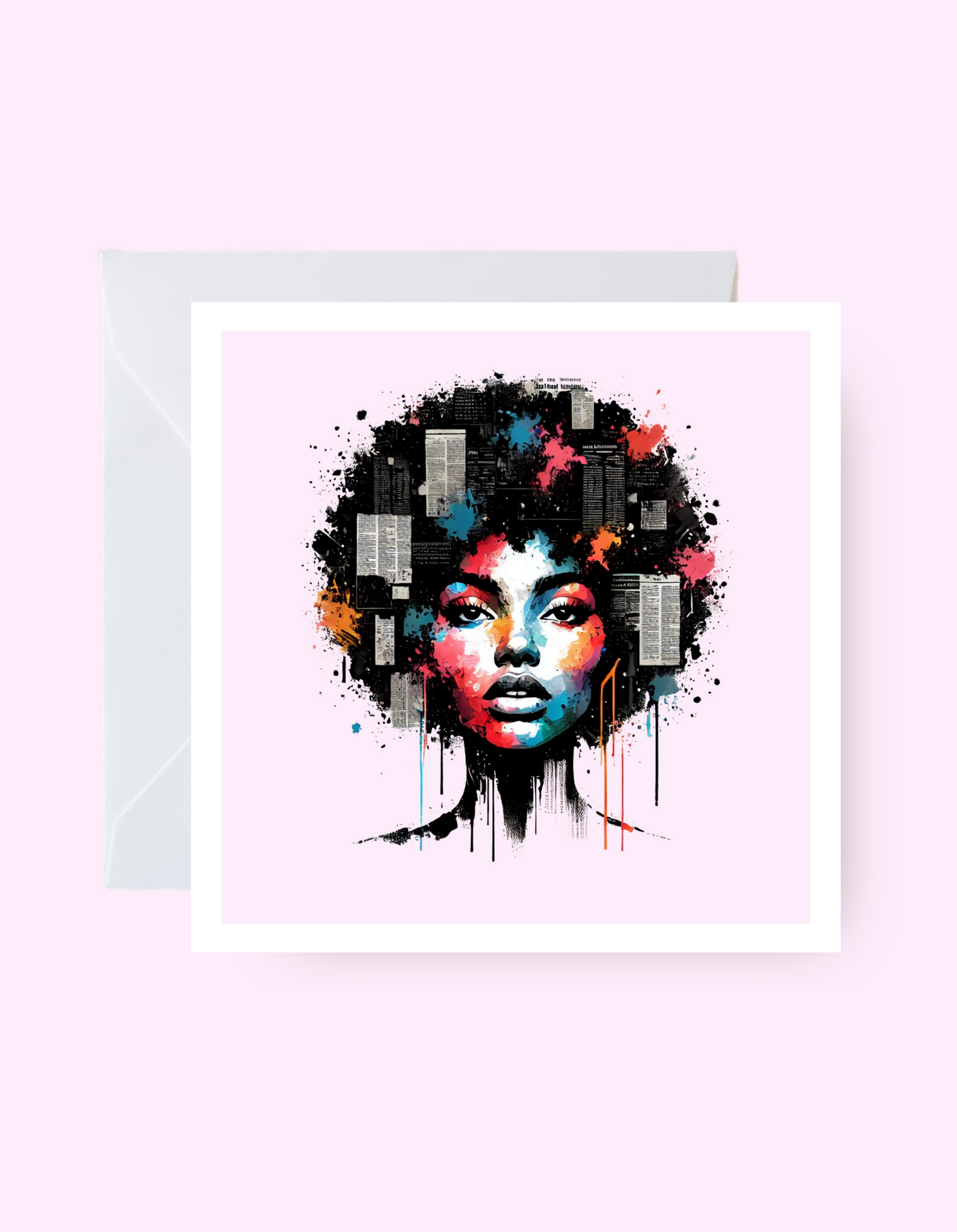 Artistic Black Woman Card