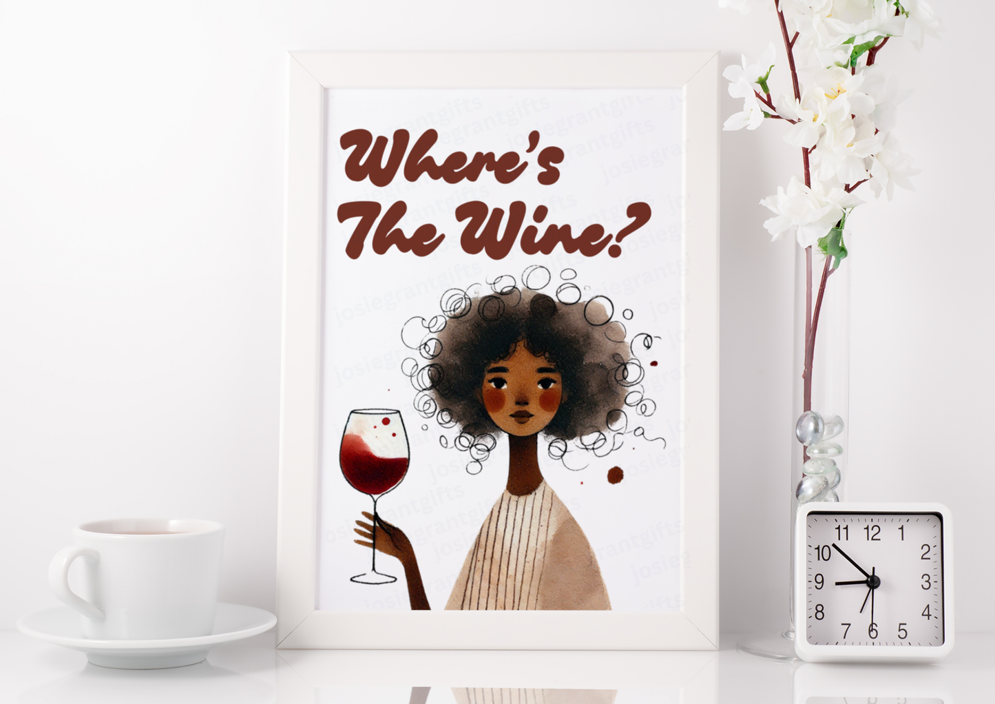 Where's The Wine Print