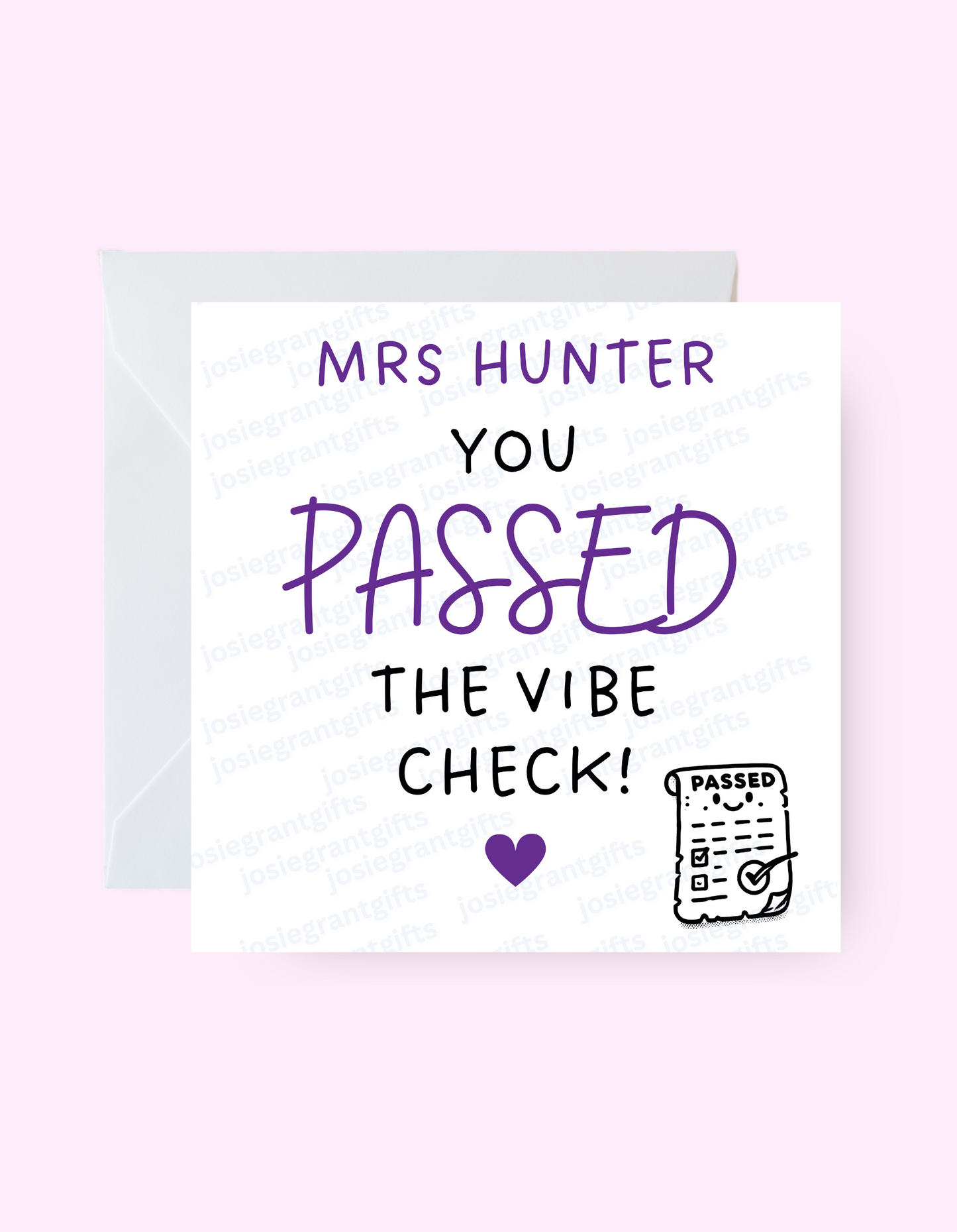 You Passed Card