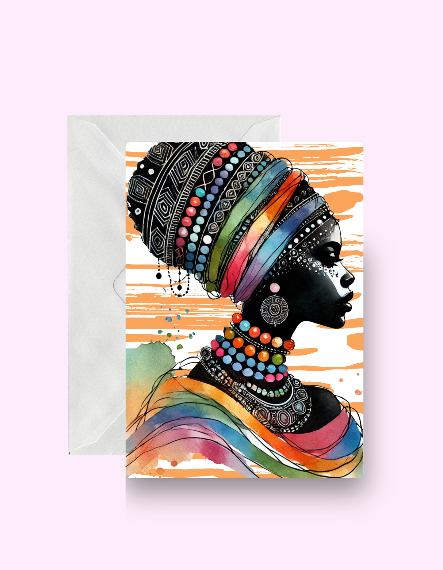 African Woman Card