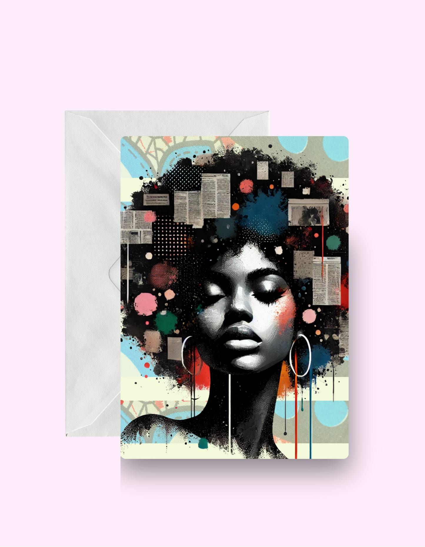 Artistic Black Woman Card