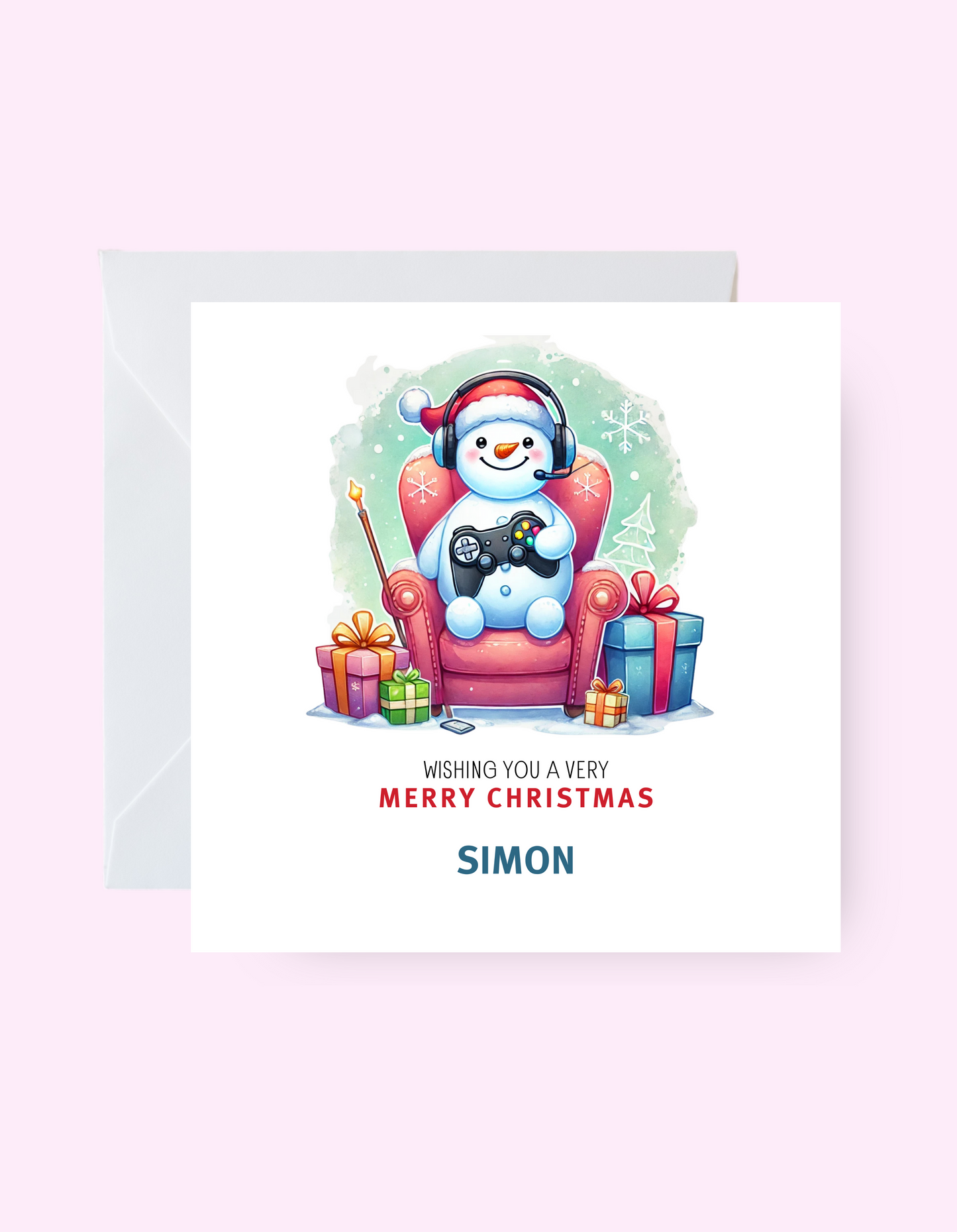 Gaming Snowman Card
