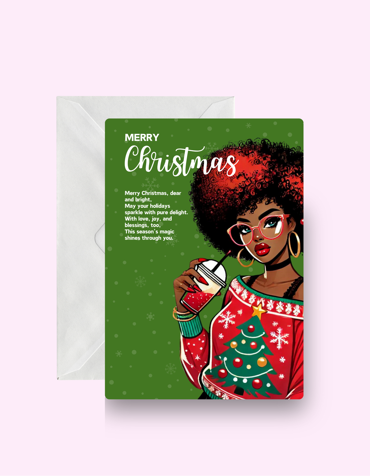 Black Woman Christmas Card