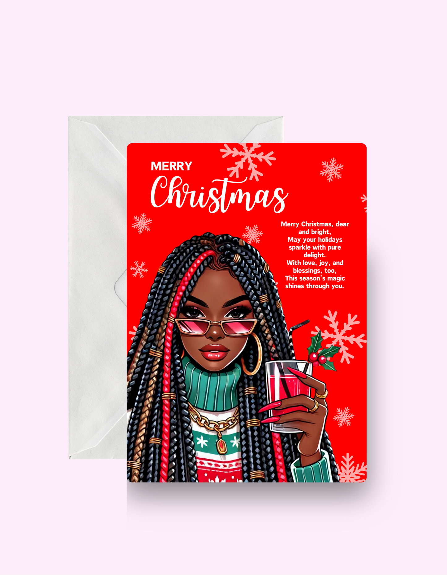 Merry Christmas Woman Card