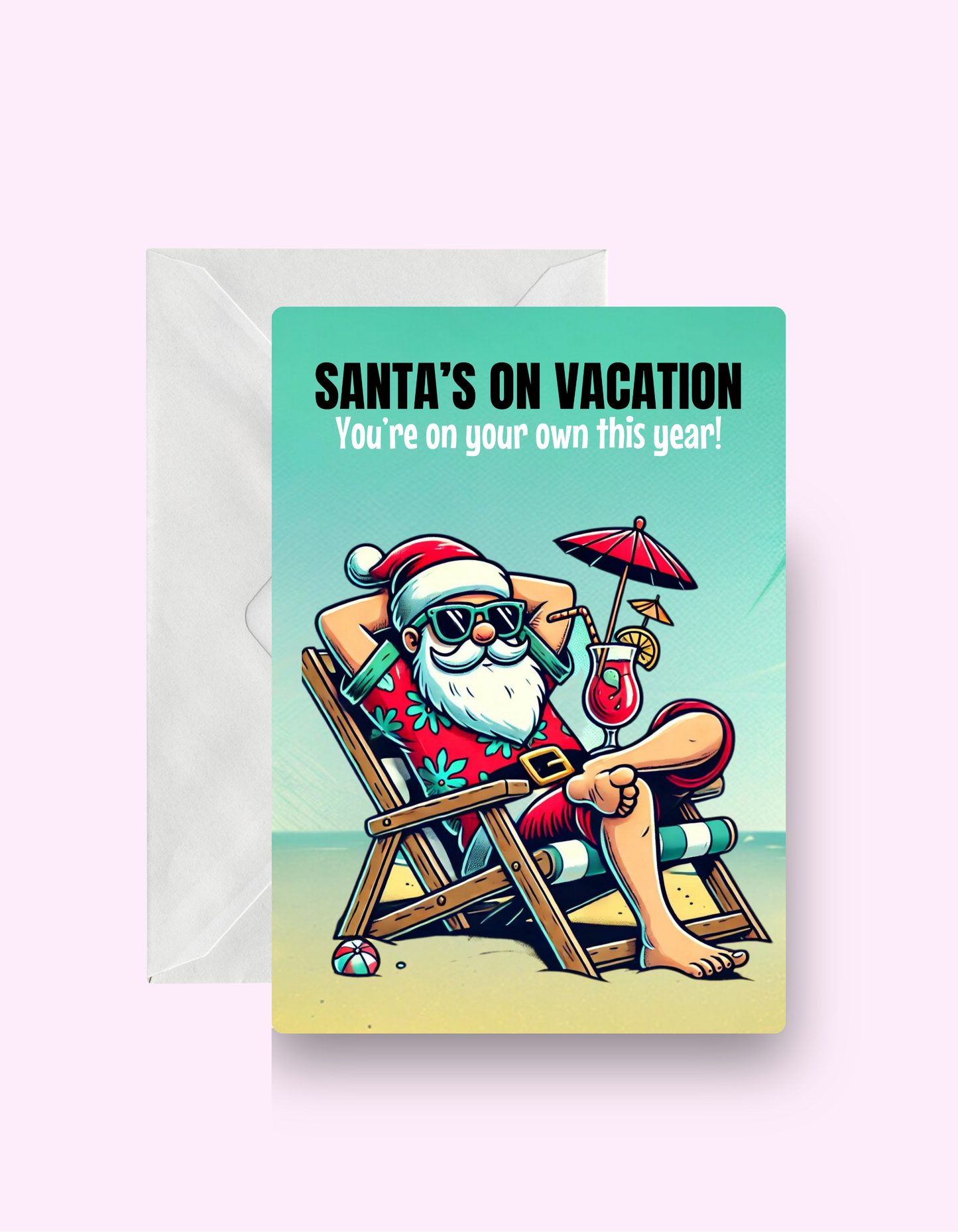 Santa's Vacation Card