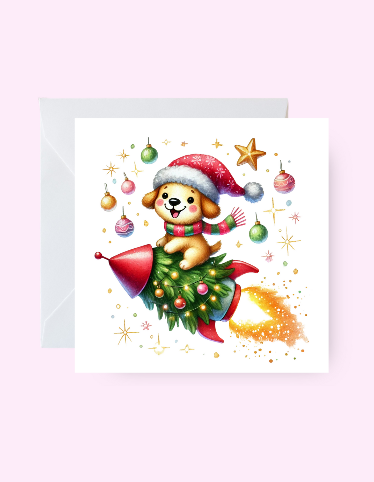 Cute Puppy Xmas Card
