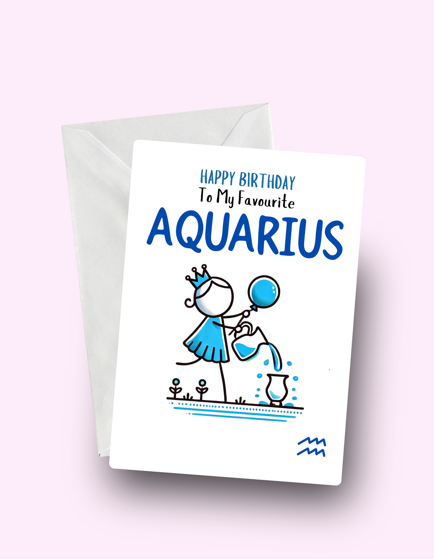Aquarius Birthday Card