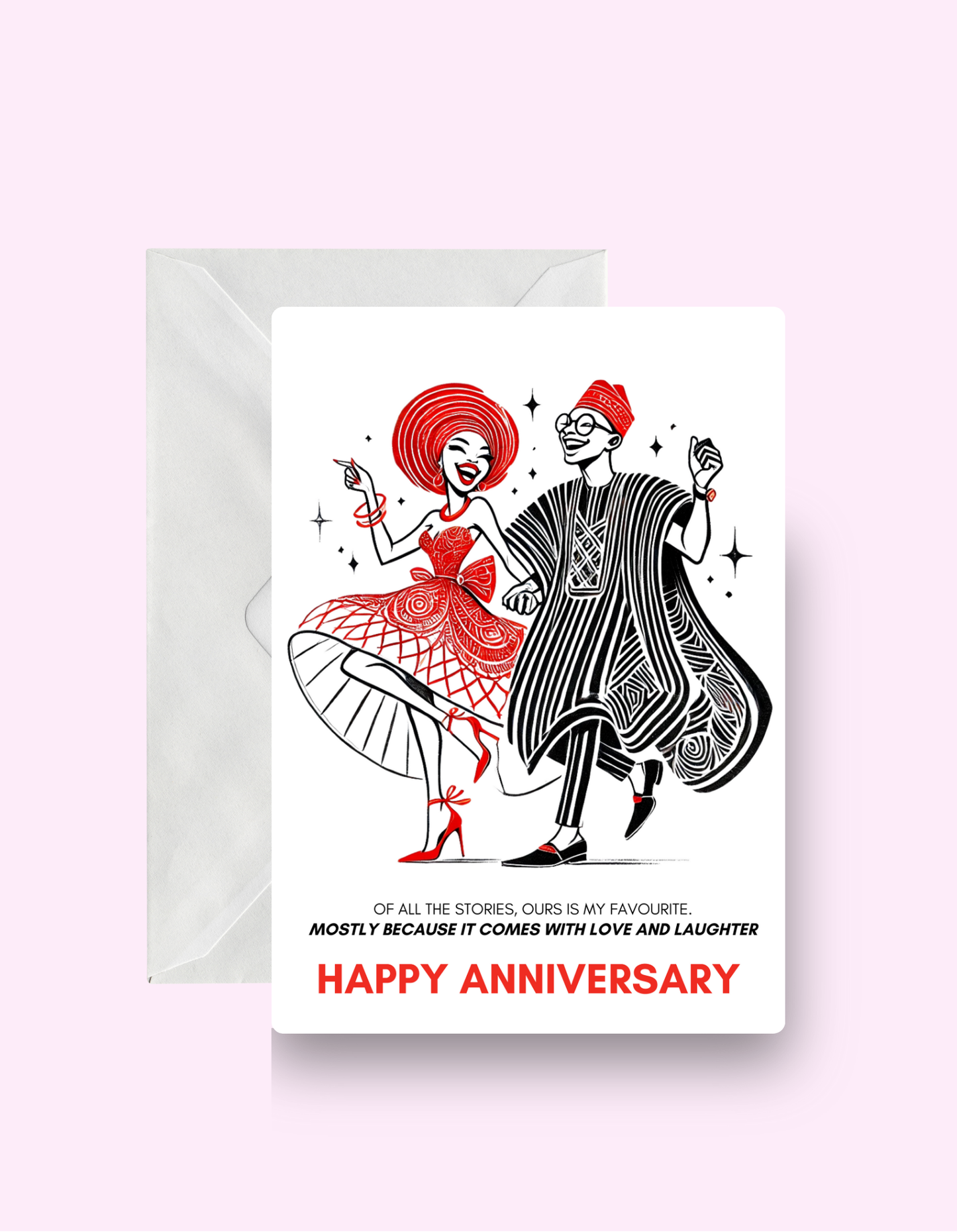 Nigerian Themed Anniversary Card