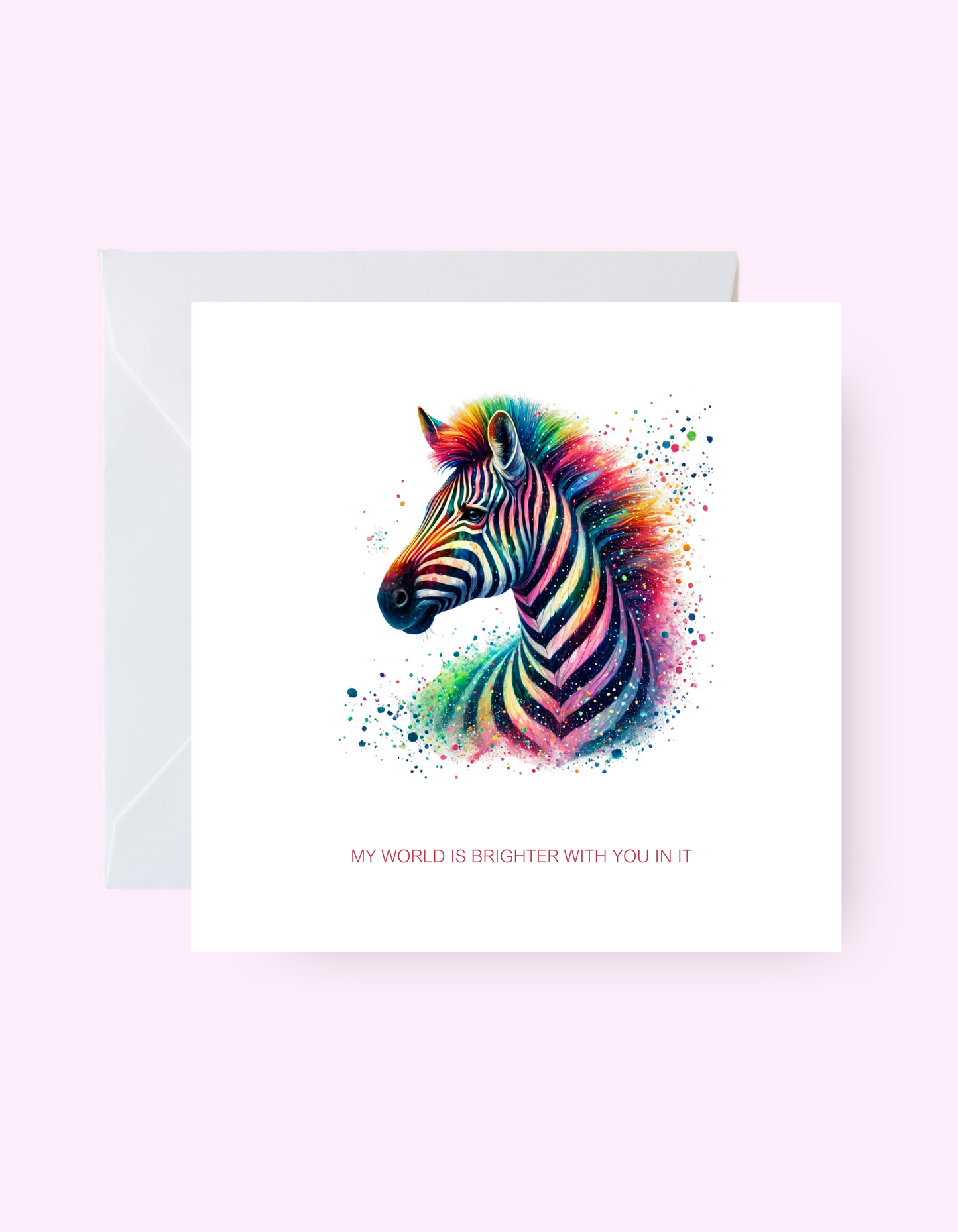 Bright Zebra Card