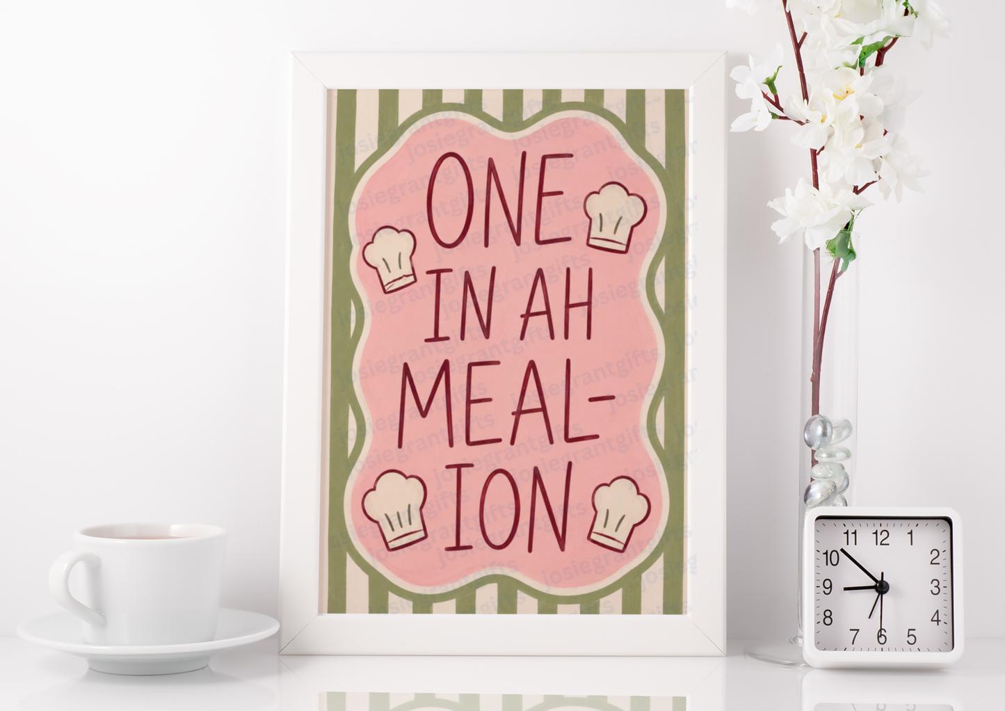One In Ah Meal-ion Print