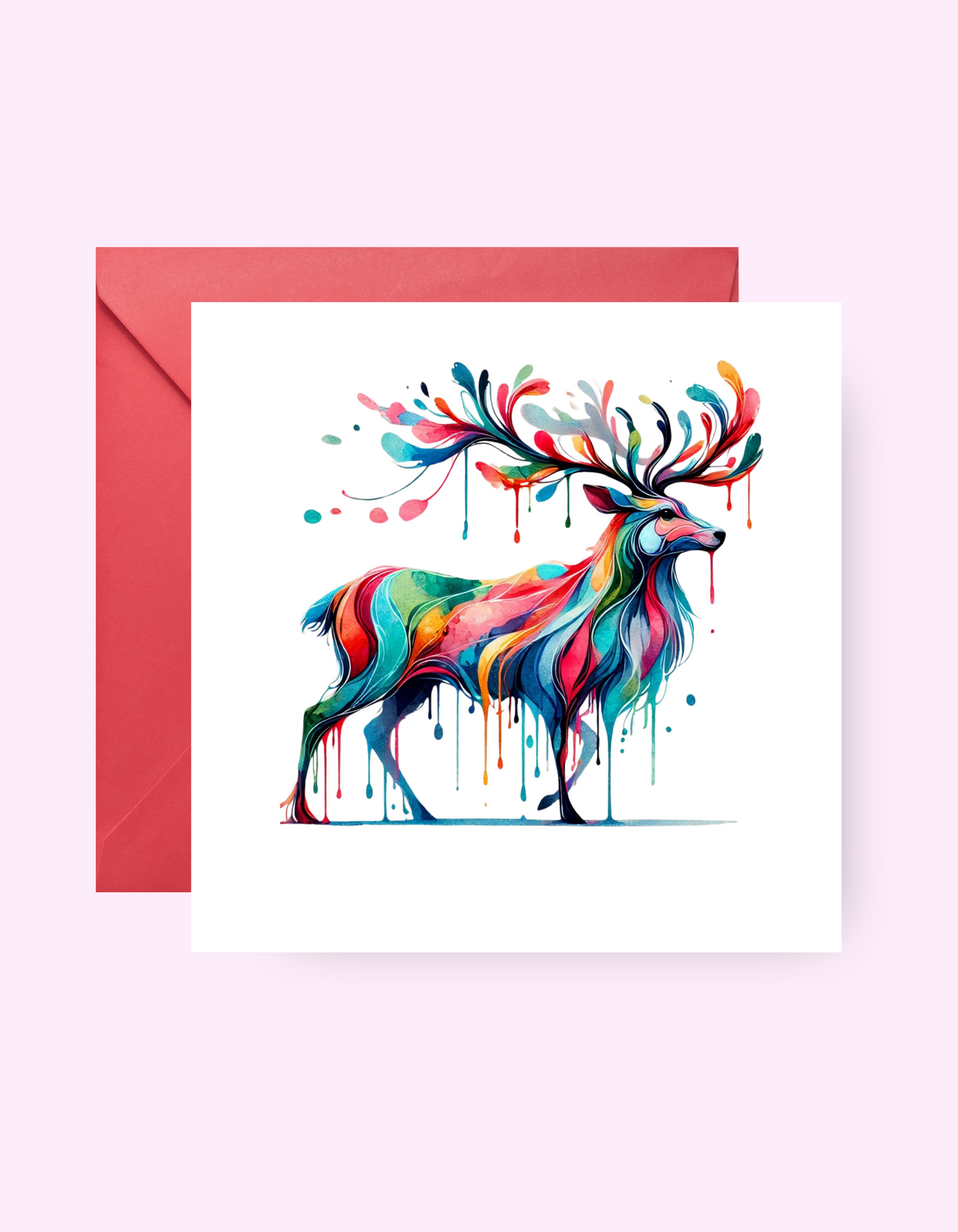 Artsy Reindeer Card