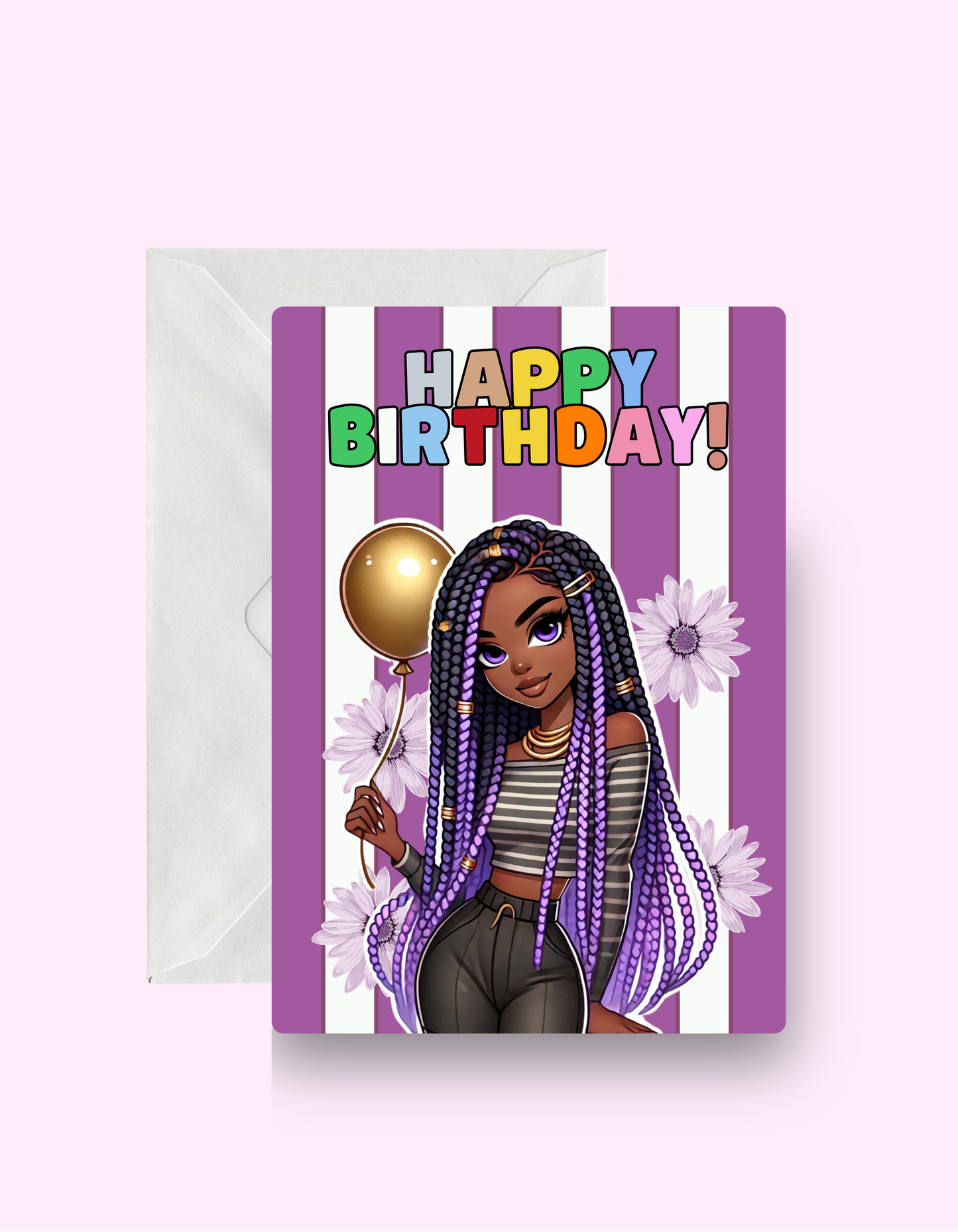 Purple Birthday Card