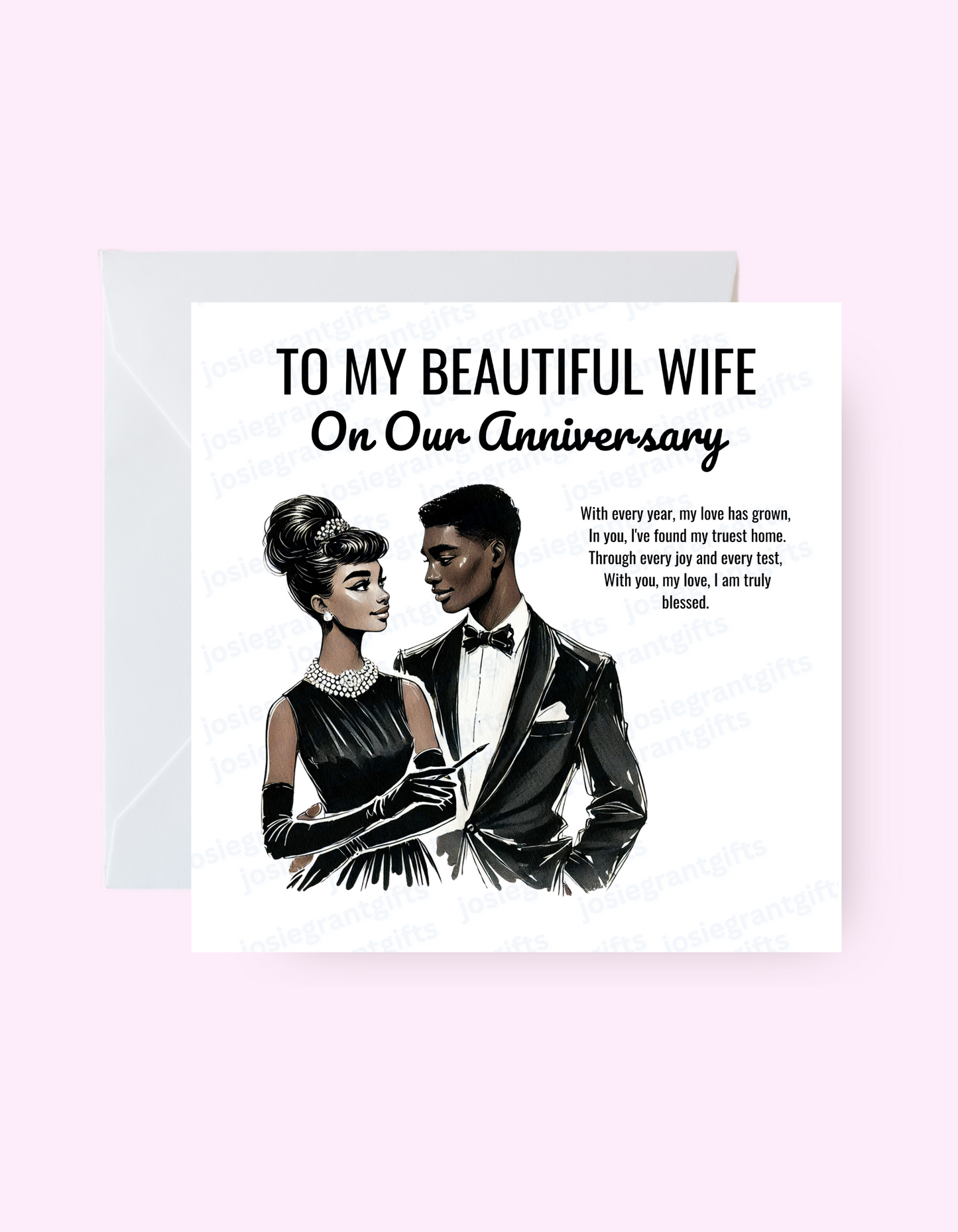 Classic Wife Anniversary Card