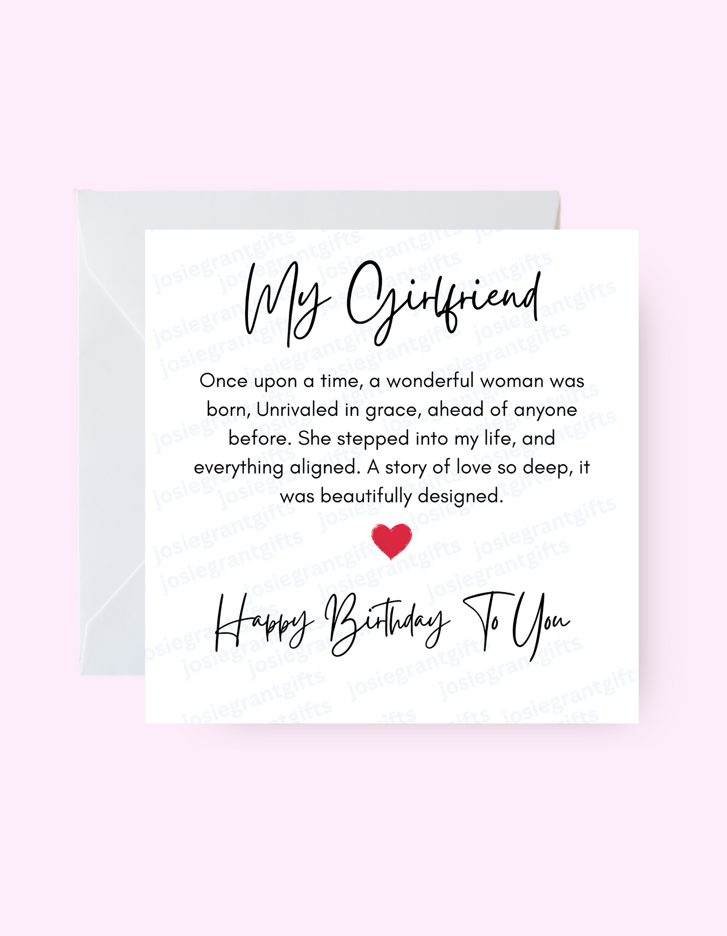 Once Upon A Time Girlfriend Birthday Card