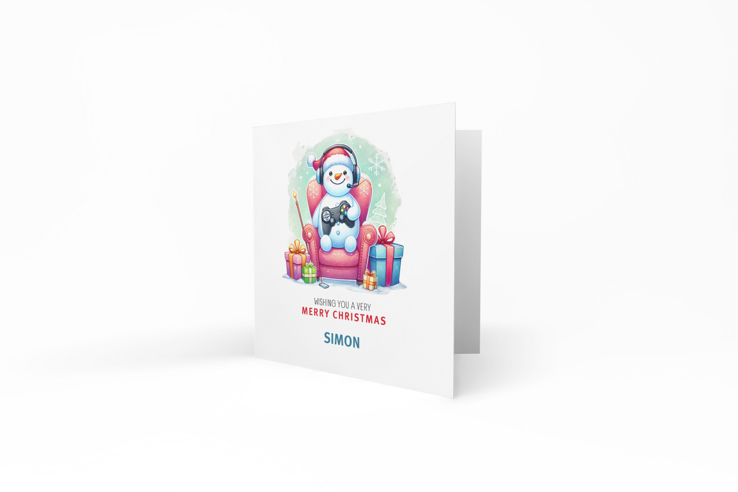 Gaming Snowman Card