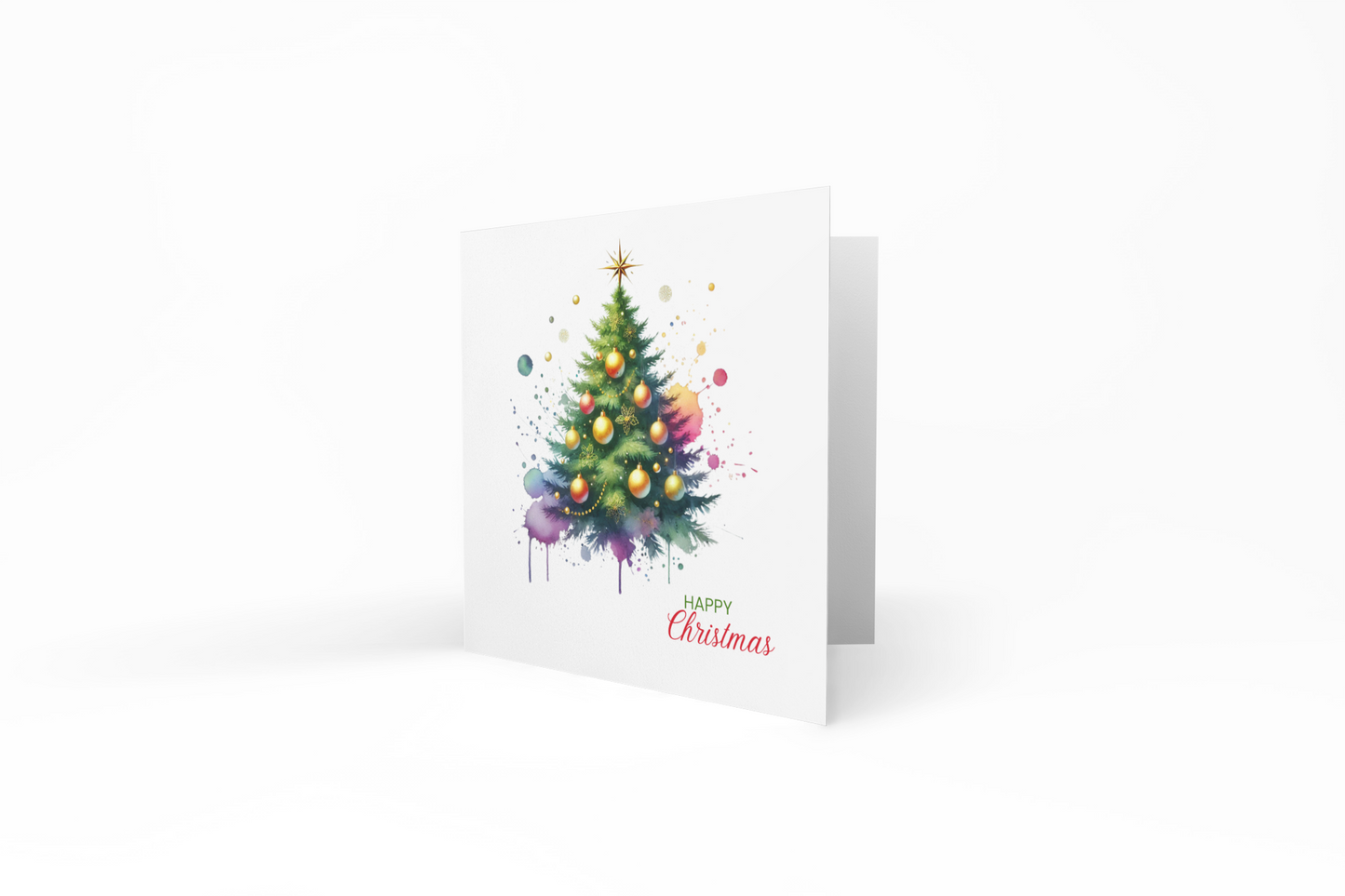Golden Christmas Tree Card