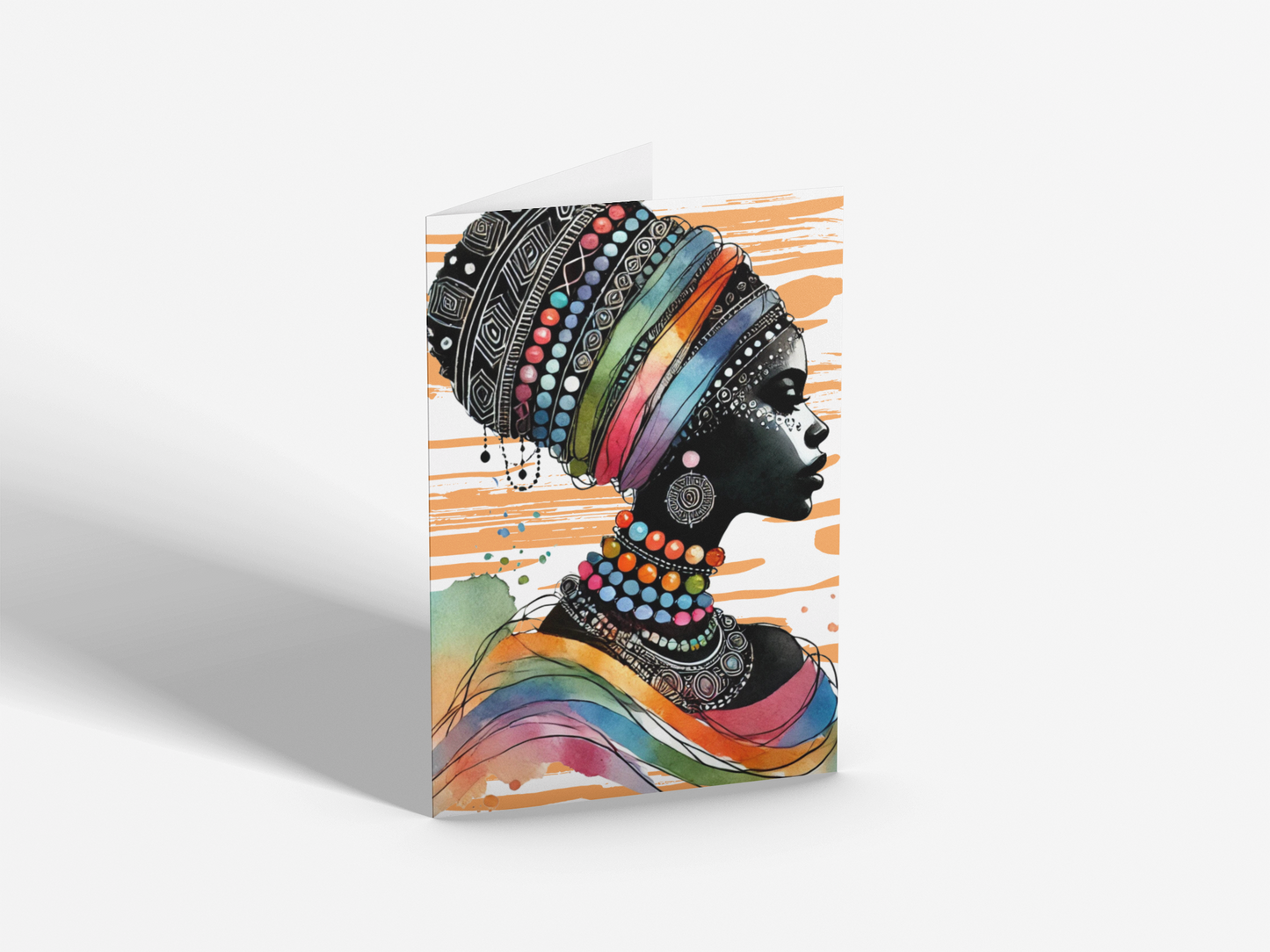 African Woman Card