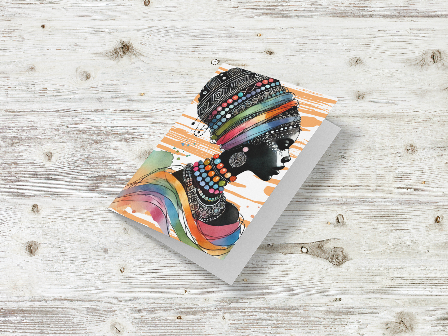 African Woman Card