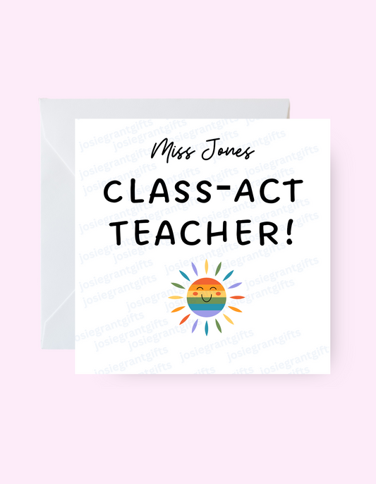 Class Act Teacher Card