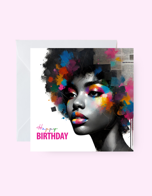 Black Art Birthday Card