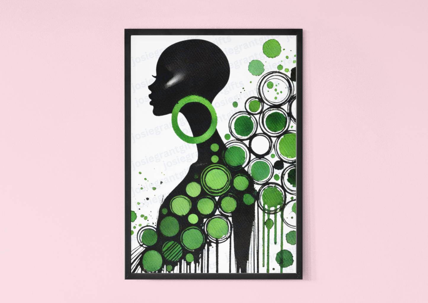 Green African Print 2