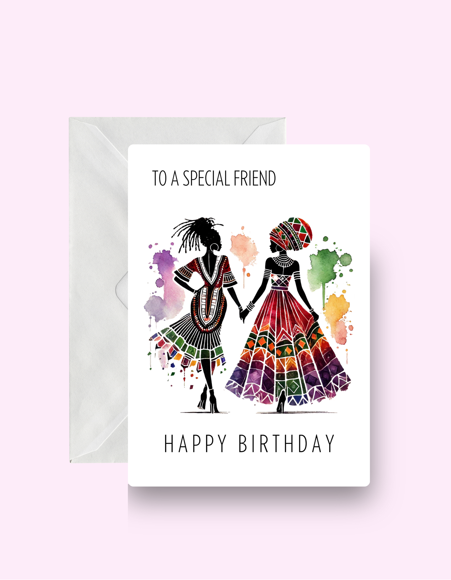 Afro Friendship Birthday Card