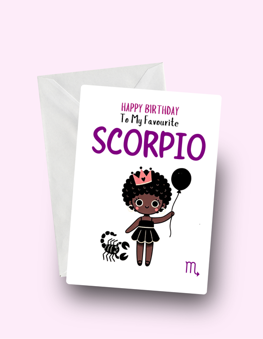 Scorpio Birthday Card