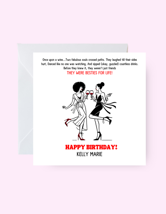 Custom Bestie 4 Life Birthday Card