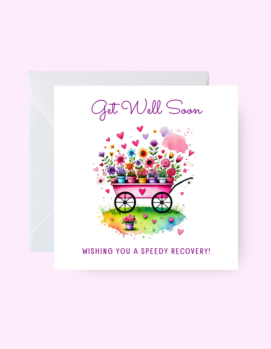 Get Well Soon Floral Card