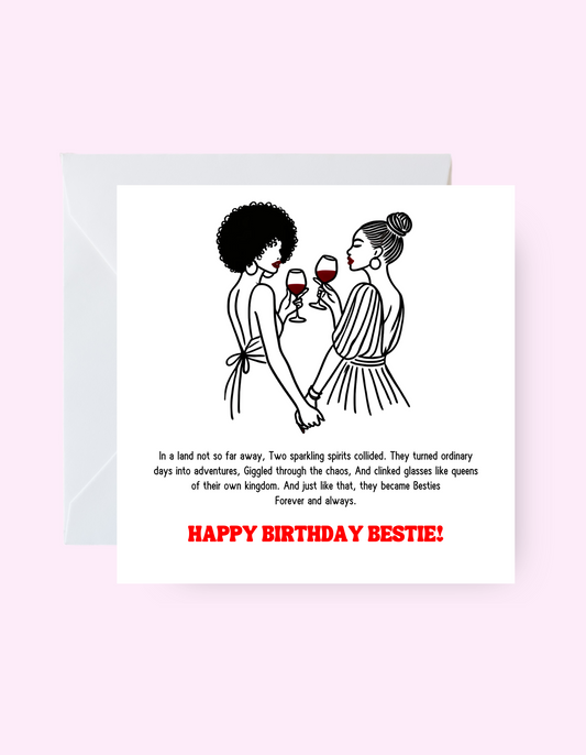 Bestie Birthday Card