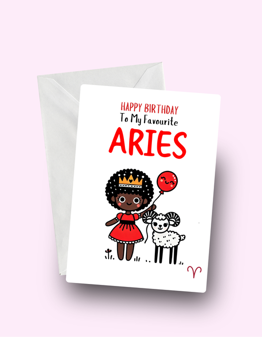 Aries Birthday Card