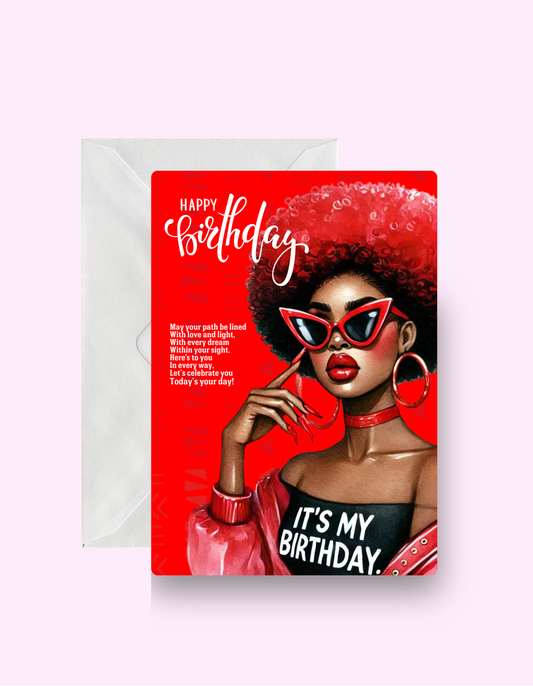 Melanin Birthday Card