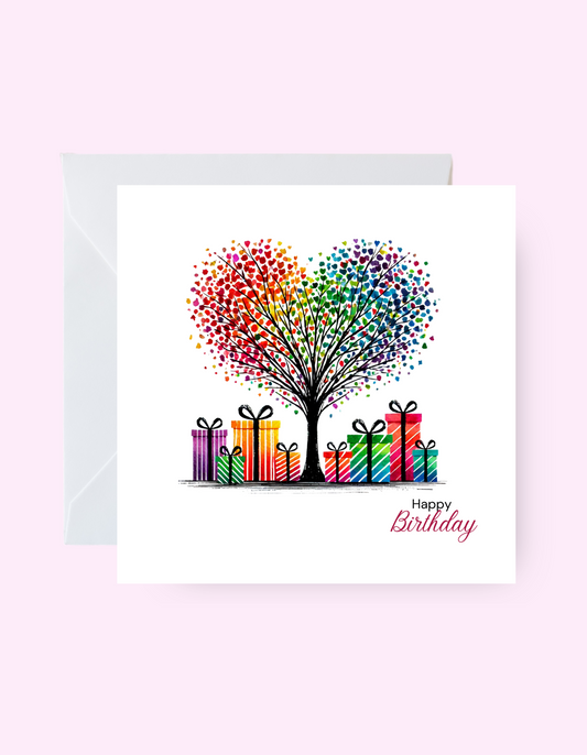 Heart Filled Birthday Card