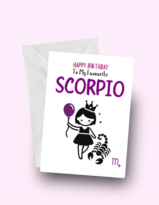 Scorpio Birthday Card