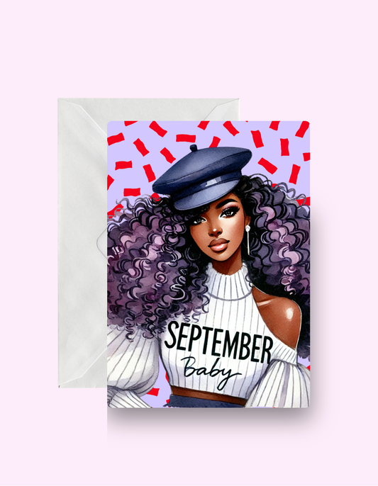 September Baby Card