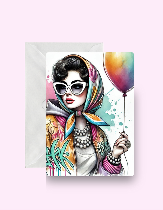 Fashionista Woman Card