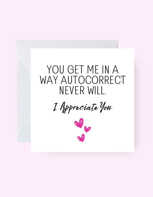 You Get Me Card