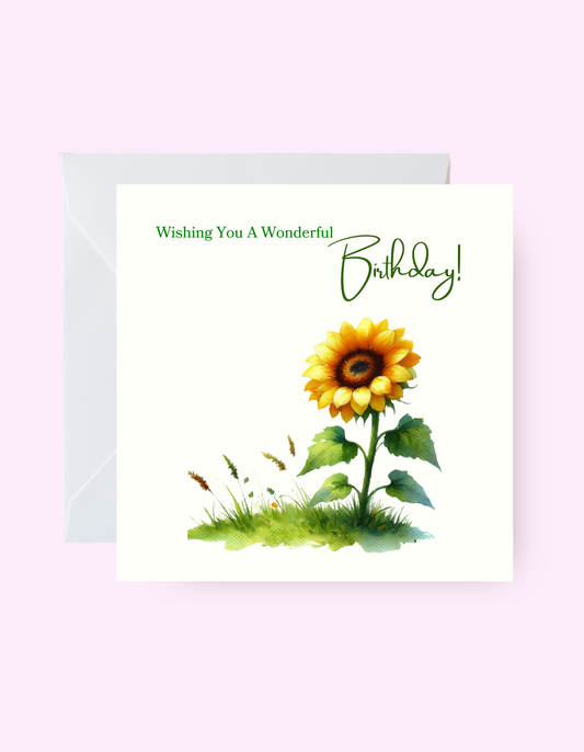 Sunflower Card