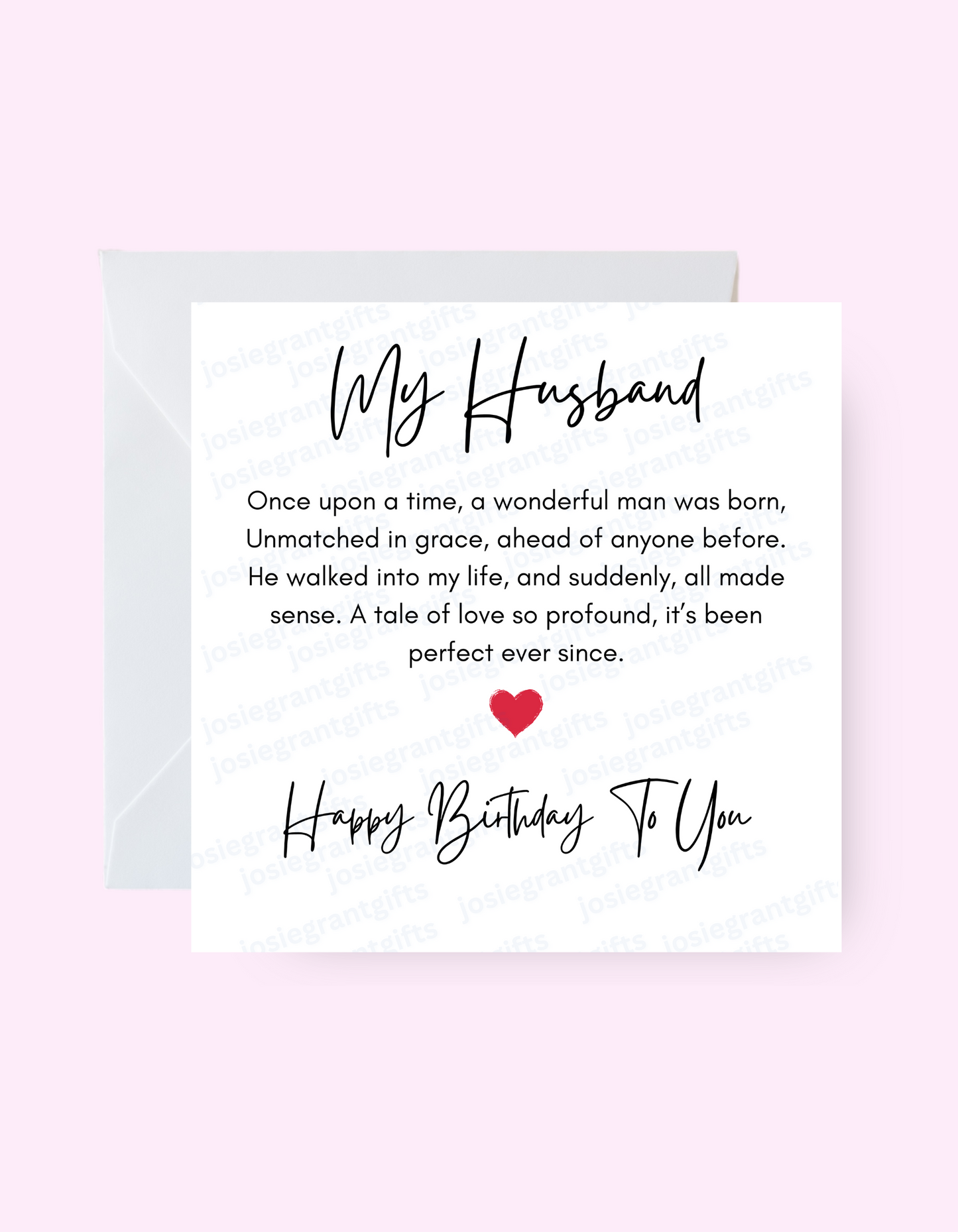 Once Upon A Time Husband Birthday Card