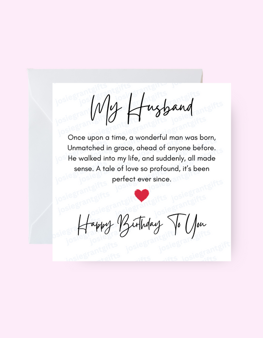 Once Upon A Time Husband Birthday Card