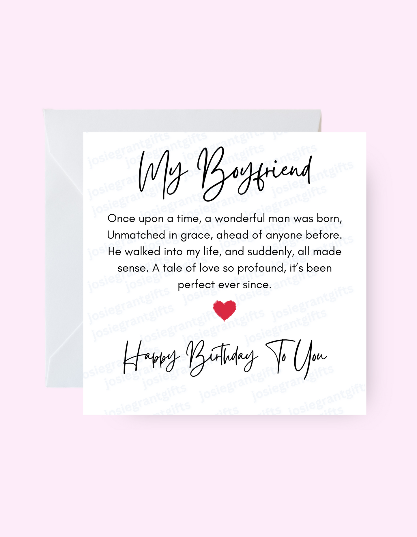 Once Upon A Time Boyfriend Birthday Card