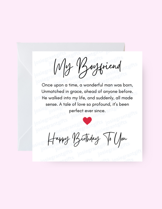 Once Upon A Time Boyfriend Birthday Card