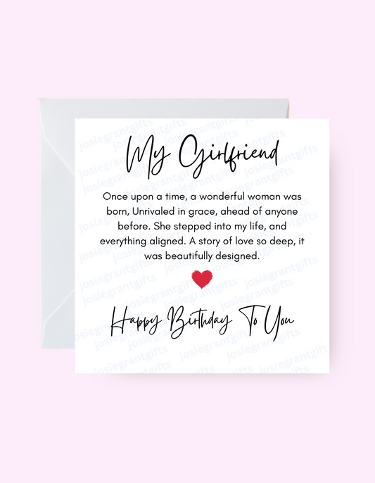 Once Upon A Time Girlfriend Birthday Card