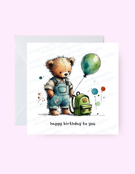Teddy Birthday Card