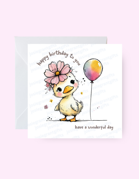 Duck Birthday Card