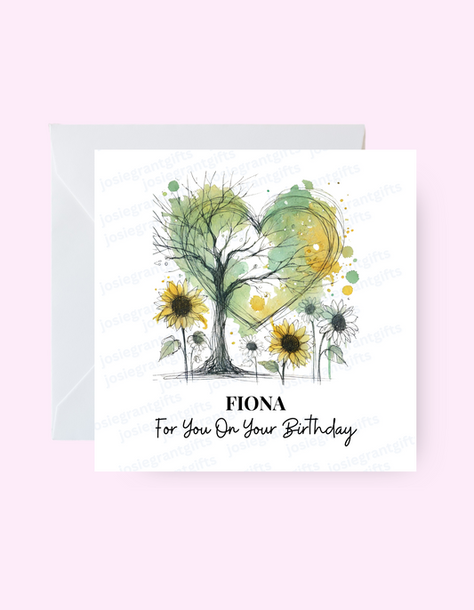 Sunflower Birthday Card