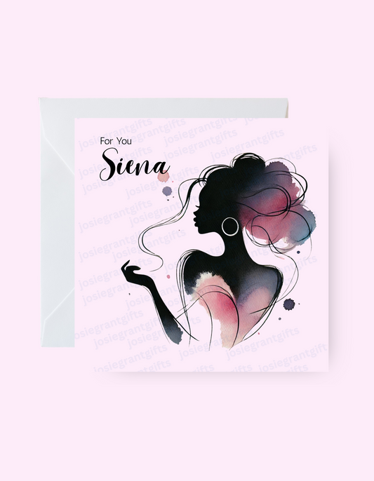 Artistic Black Woman Card