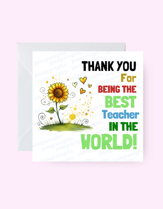 Best Teacher Card
